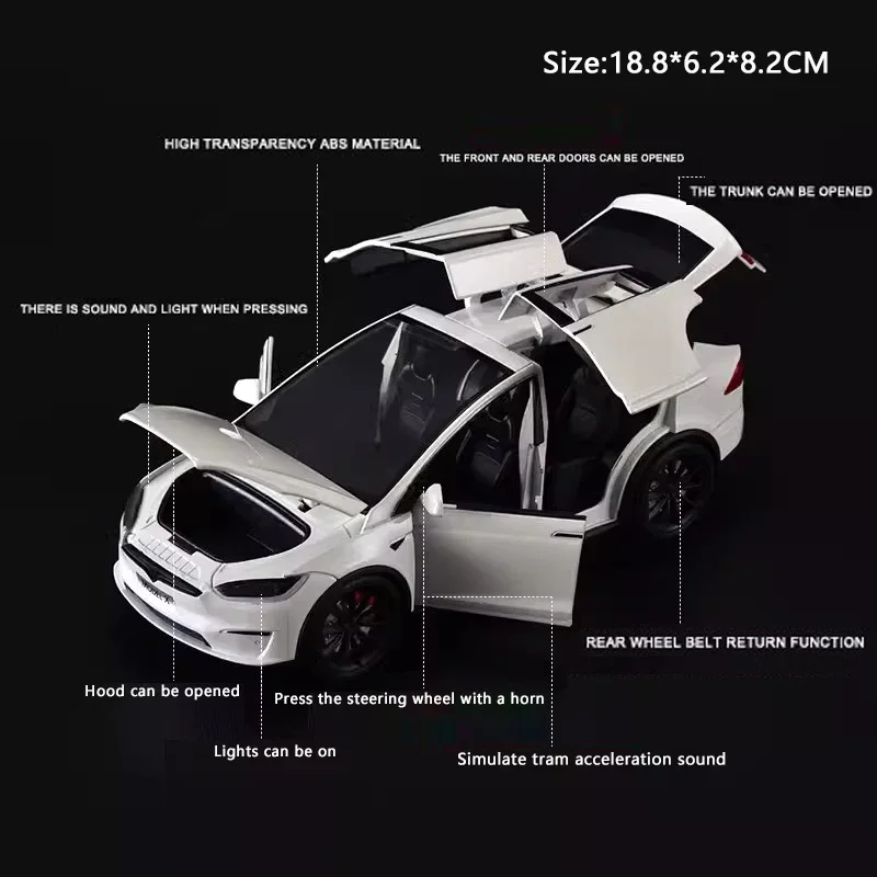 1:24 Scale X Alloy Electric Car Model 3 1:24 Scale X Alloy Electric Car Model - Image 3