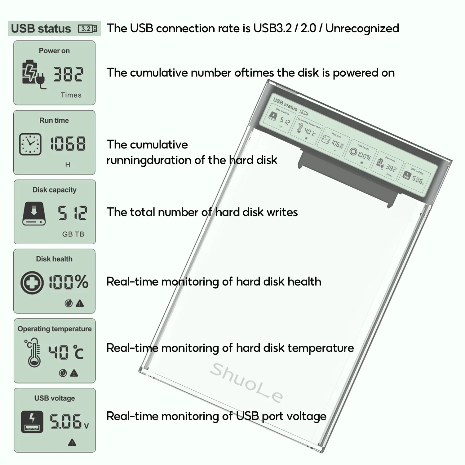 Transparent 2.5-Inch SATA HDD/SSD Enclosure 4 Transparent 2.5-Inch SATA HDD/SSD Enclosure - Image 4
