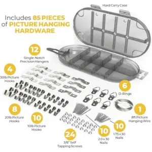 All-in-One Picture Hanging Kit with Level 10 S1dd8746f054a48f397bf587d1dc9604a0