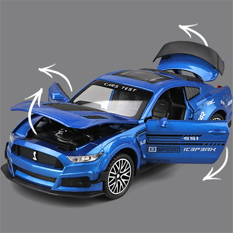 Ford Mustang Shelby GT500 1:32 Diecast Model Black 3 Ford Mustang Shelby GT500 1:32 Diecast Model Black - Image 3