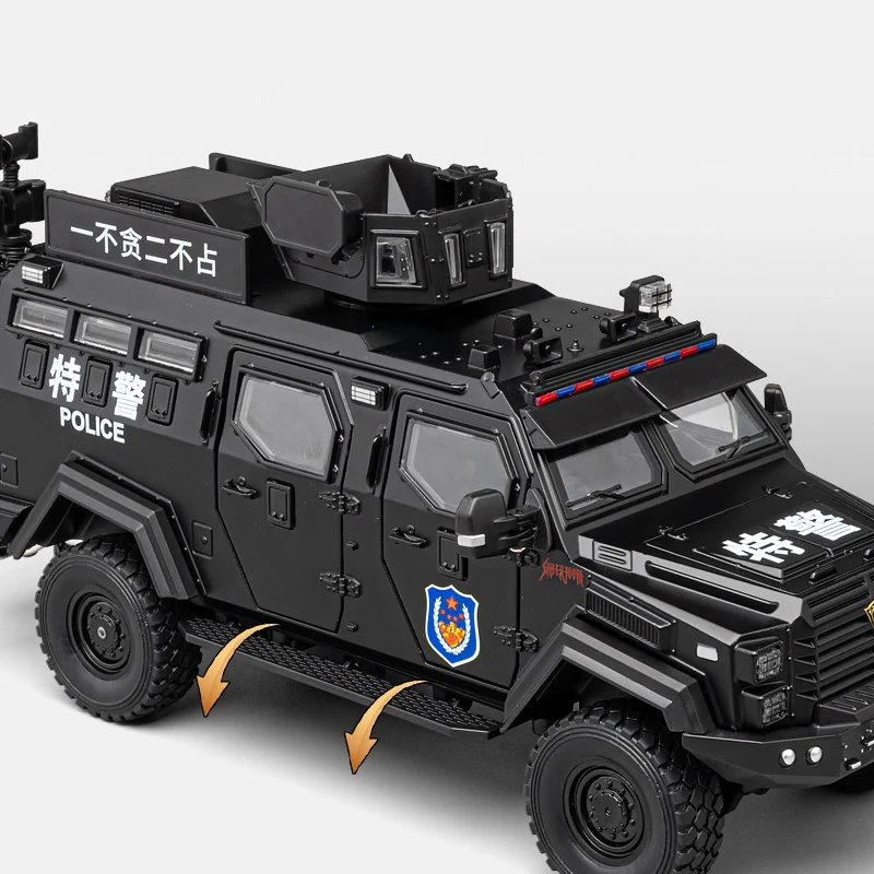 1:24 Alloy Police Vehicle Model with Lights 6 1:24 Alloy Police Vehicle Model with Lights - Image 6