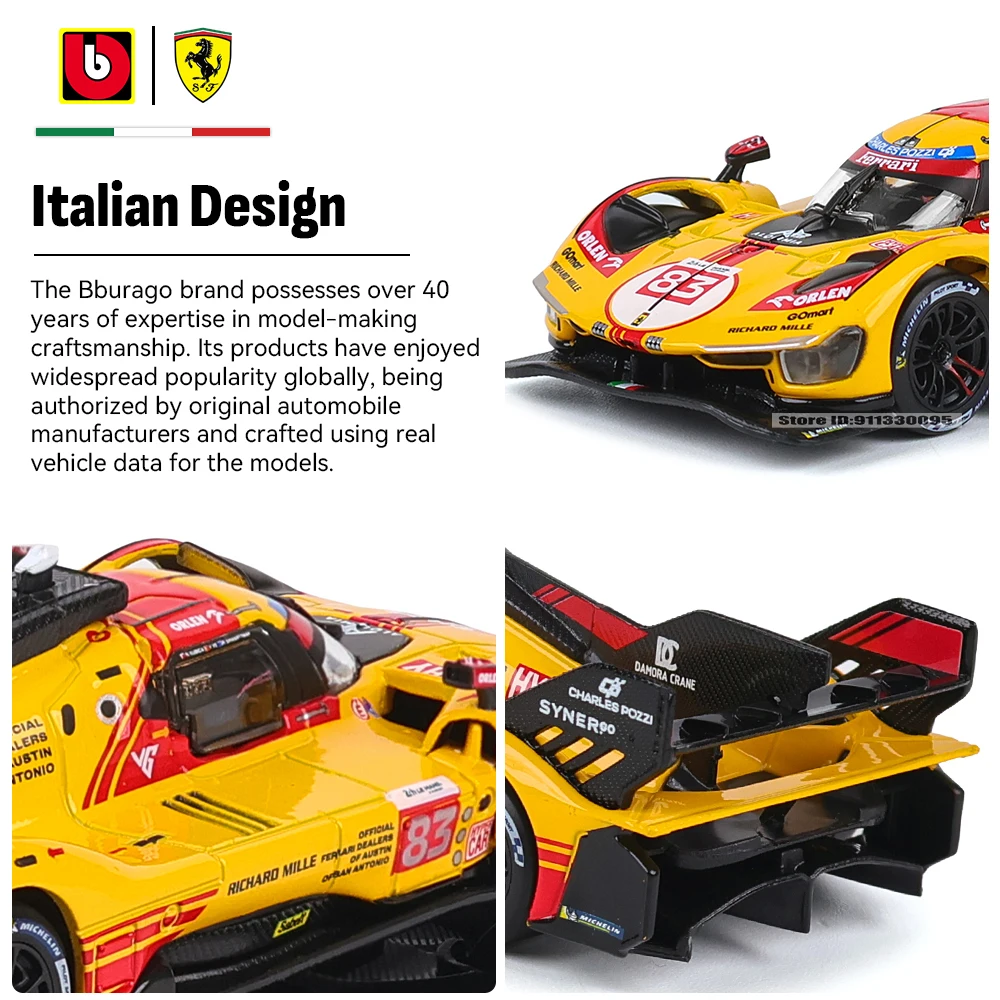 Ferrari 499P No.83 1:43 Diecast Model 2 Ferrari 499P No.83 1:43 Diecast Model - Image 2
