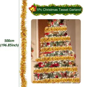 Festive Christmas Glitter Tinsel Tassel Garland 18 S1eddf347ef3c49a9ae0ddac3772e6f9ev
