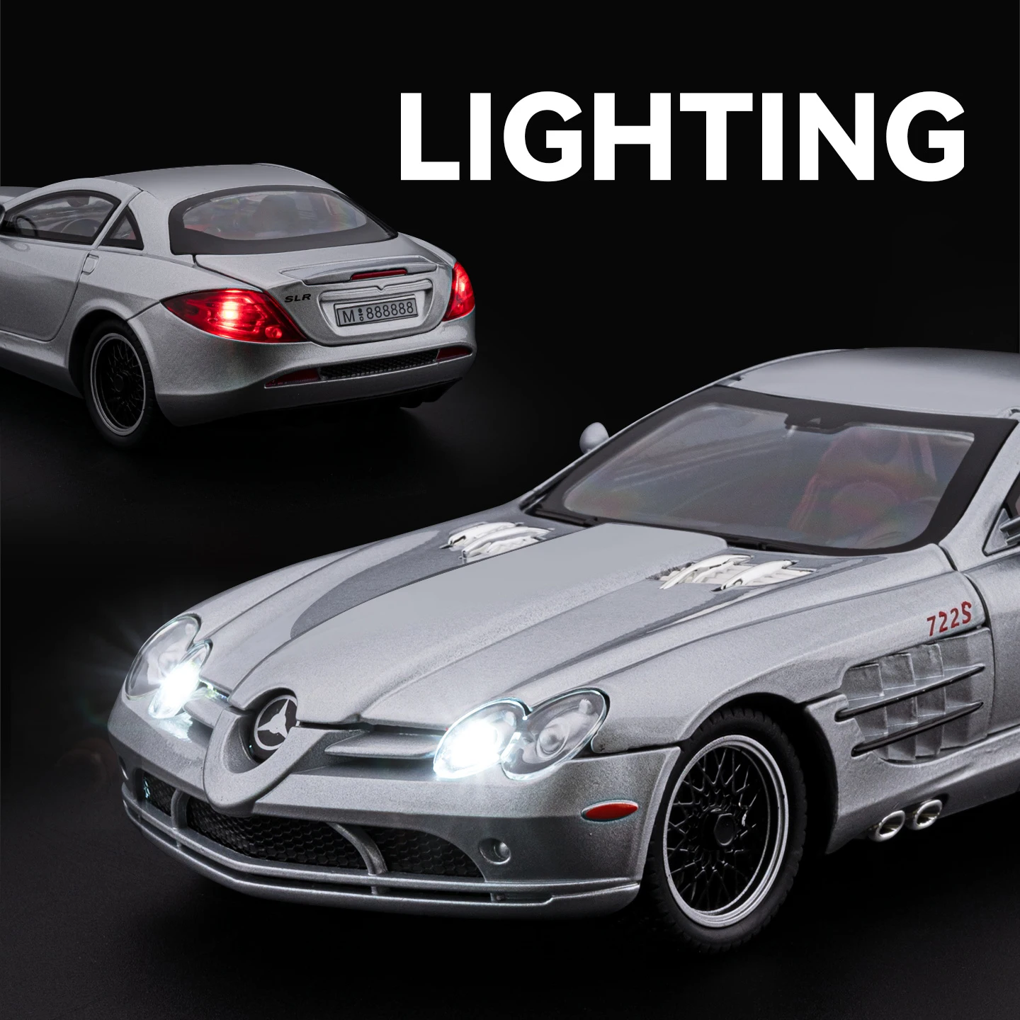 Mercedes-Benz SLR Supercar 1:24 Diecast Model 5 Mercedes-Benz SLR Supercar 1:24 Diecast Model - Image 5
