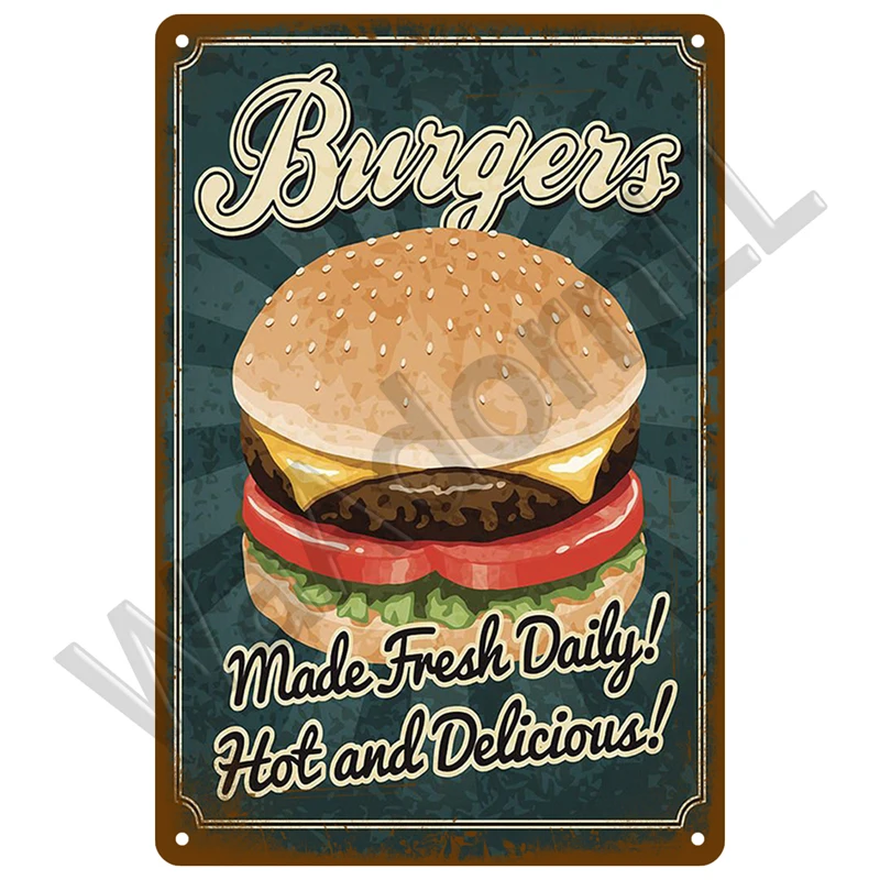 Vintage Metal Pizza Sign for Home Decor 11 Vintage Metal Pizza Sign for Home Decor - Image 11