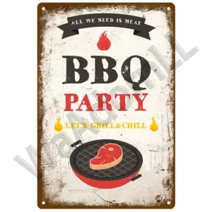 BBQ Zone Vintage Metal Tin Sign 20x30 cm 36 S203dd2bc78514957819bcaf9f700442f1