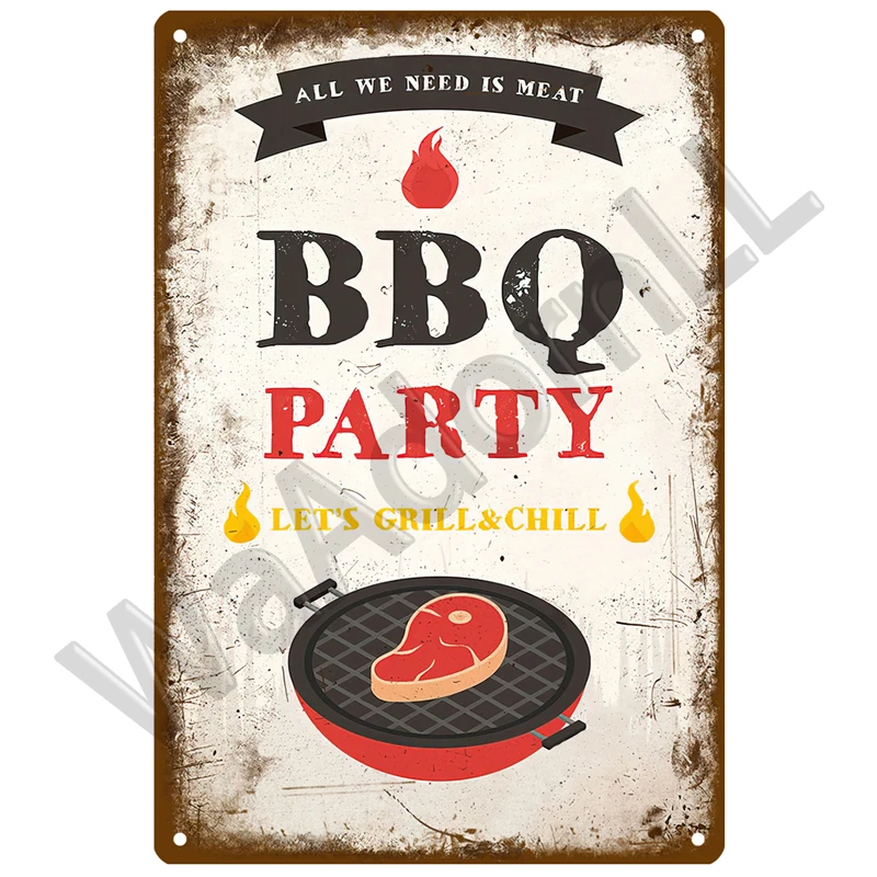 BBQ Zone Vintage Metal Tin Sign 20x30 cm 11 BBQ Zone Vintage Metal Tin Sign 20x30 cm - Image 11