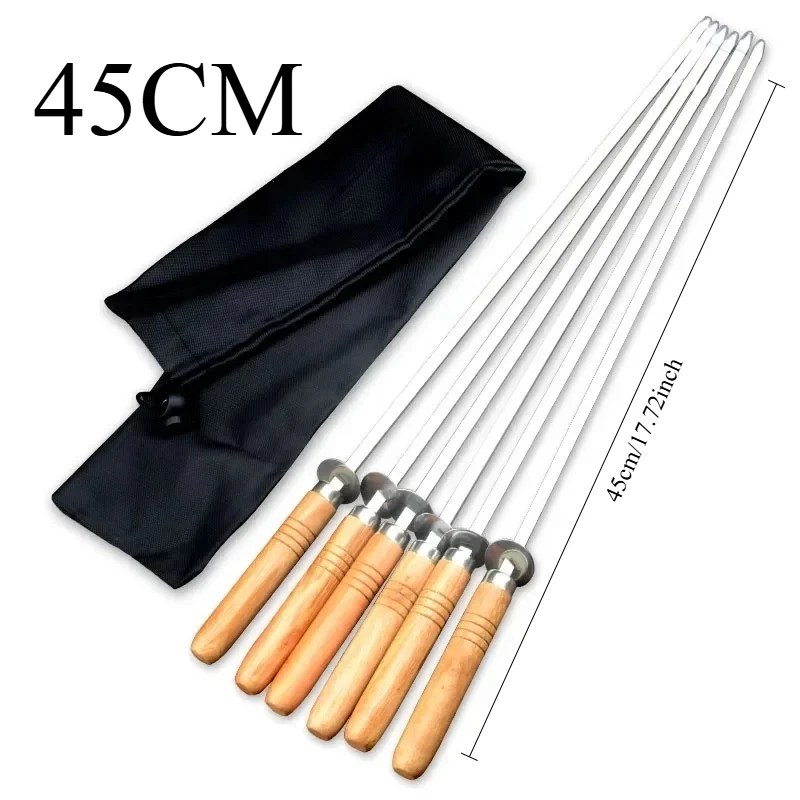 55cm Stainless Steel BBQ Skewer Set for Grilling 7 55cm Stainless Steel BBQ Skewer Set for Grilling - Image 7
