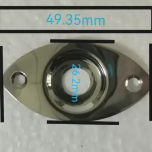 Chrome Guitar Jack Plate for Electric Guitar and Bass 10 S20f71ca83d4d4410a08161f7c94f0e1cc