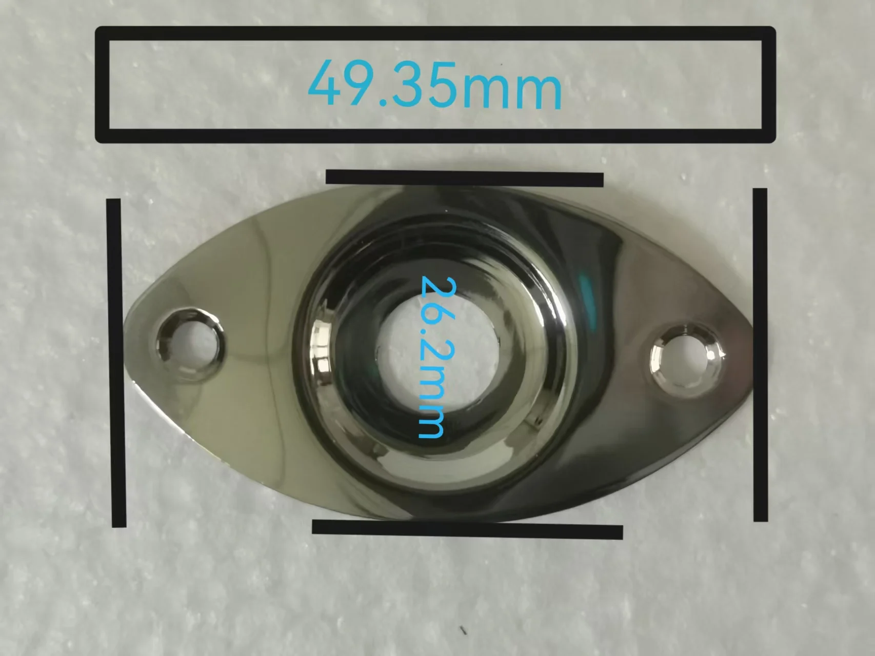 Chrome Guitar Jack Plate for Electric Guitar and Bass 5 Chrome Guitar Jack Plate for Electric Guitar and Bass - Image 5