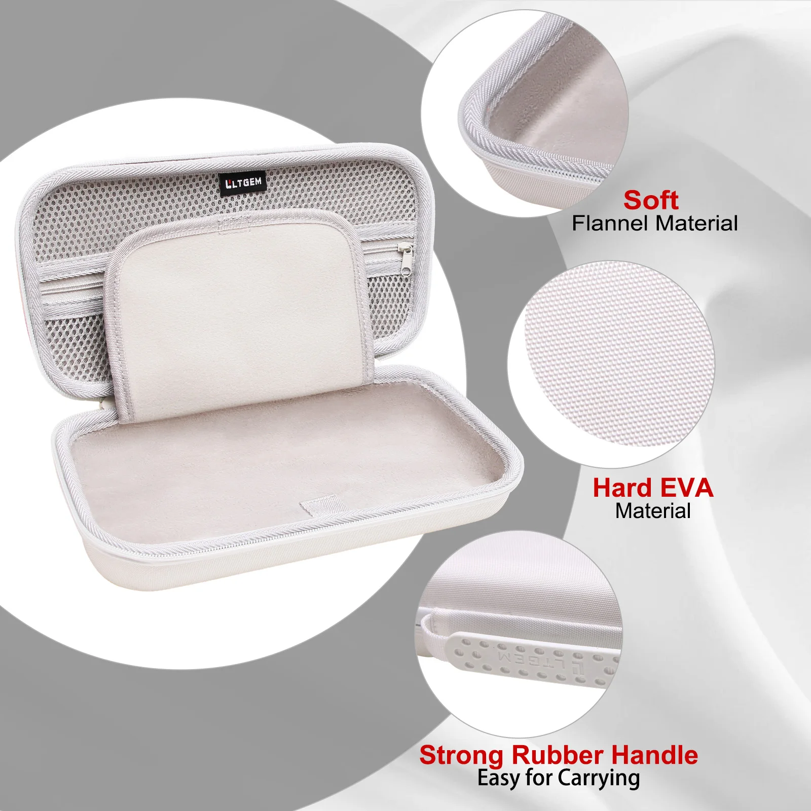 White EVA Case for Logitech G Cloud Console 4 White EVA Case for Logitech G Cloud Console - Image 4