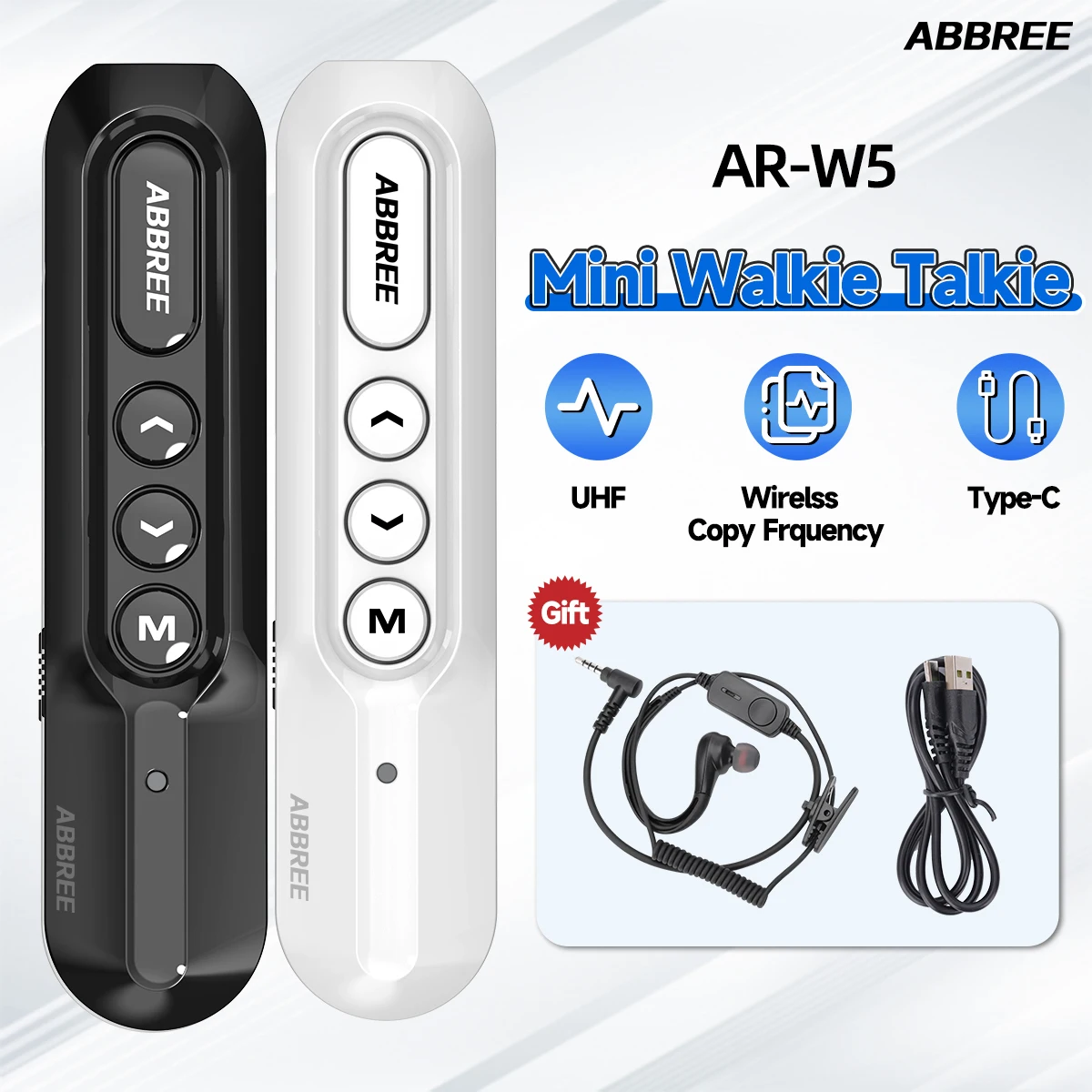 ABBREE AR-W5 Mini Walkie Talkies 400-480MHz 12 ABBREE AR-W5 Mini Walkie Talkies 400-480MHz - Image 12