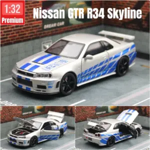 Nissan Skyline GTR R34 1:32 Scale Diecast Model 16 S22261a244aff4264ab174f381332c13bq