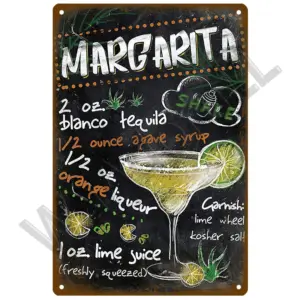 Vintage-Style Metal Cocktail Sign Plaque 20x30 cm 39 S223582f78a0741278086965e9a2b5674k