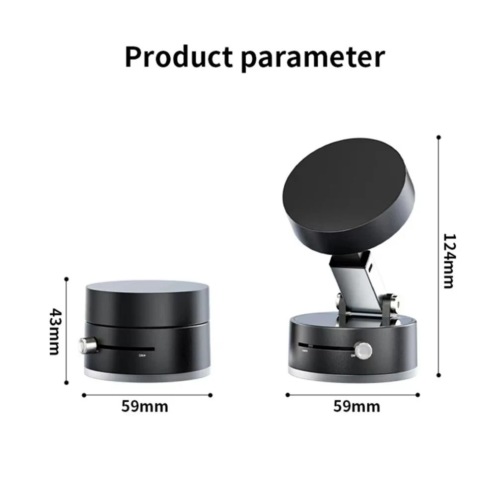 Magnetic Car Phone Holder Support 124mm Black 6 Magnetic Car Phone Holder Support 124mm Black - Image 6
