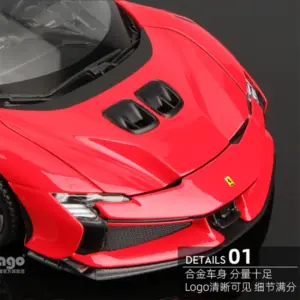 Yellow Ferrari SF90XX Stradale Diecast Model 1:24 Scale 10 S23062c318d1b40f28f3a8bbd1c3aac71C