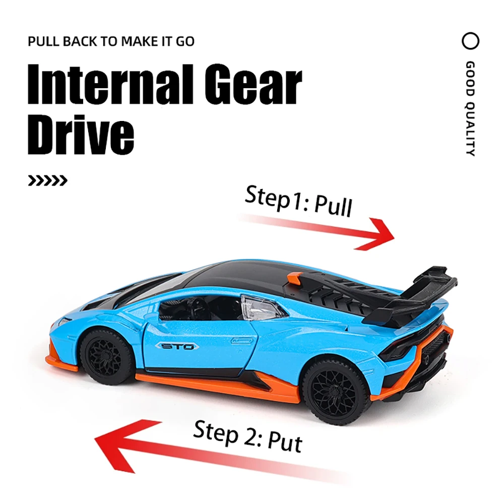 Vibrant Blue Lamborghini Huracan STO Miniature 5 Vibrant Blue Lamborghini Huracan STO Miniature - Image 5