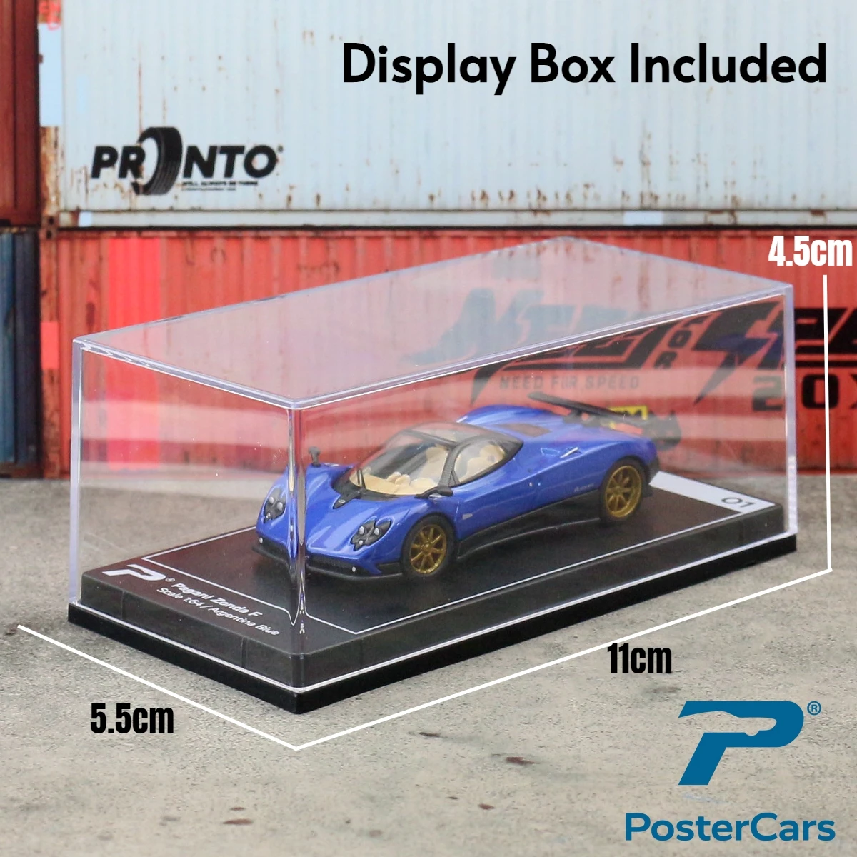 Blue Pagani Zonda F Roadster Model 1:64 Scale 2 Blue Pagani Zonda F Roadster Model 1:64 Scale - Image 2