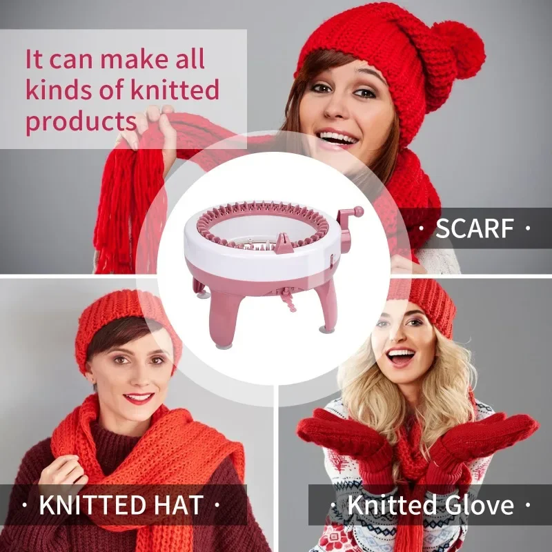 Pink and White Circular Knitting Loom Machine 5 Pink and White Circular Knitting Loom Machine - Image 5