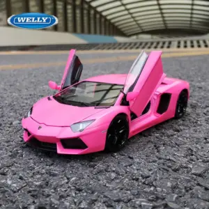 White Lamborghini Aventador Model 1:24 Scale 12 S24521097b60446f394c85e5e6dcd295bi