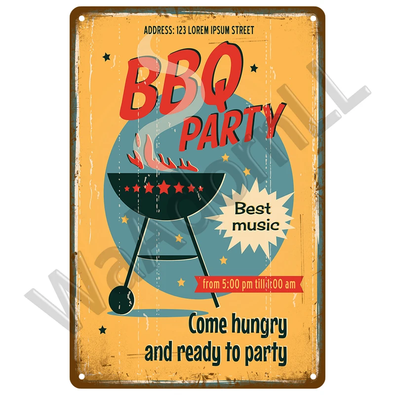 Retro BBQ Metal Sign for Outdoor Decor 28 Retro BBQ Metal Sign for Outdoor Decor - Image 28