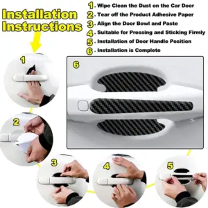 Car Door Handle Protector Stickers with Carbon Fiber Pattern 14 S24d3392425d94afbafd3eea0debc387c8