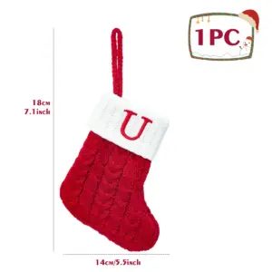 Festive Christmas Stocking with Letter Decor 61 S254d19967ba14d0cb0cdbc445ca16d44Z 1