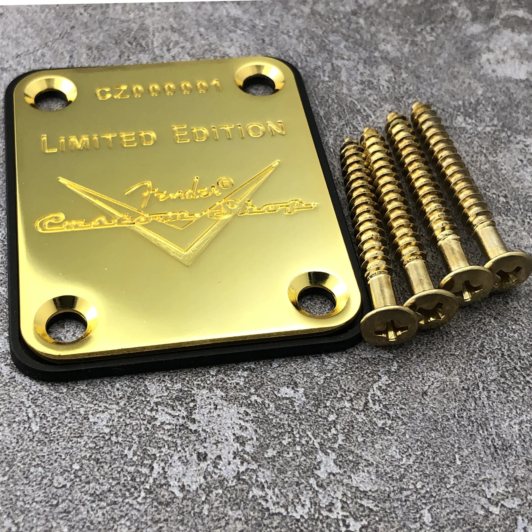 Limited Edition Black and Gold Fender Neck Plate 6 Limited Edition Black and Gold Fender Neck Plate - Image 6