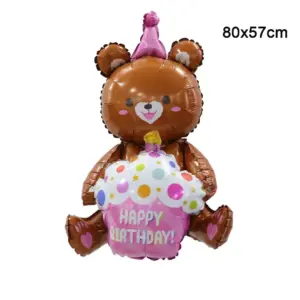 Pink Cartoon Bear Foil Balloon 80x57cm 13 S267d124e233b4b5181587138bc553cb8h