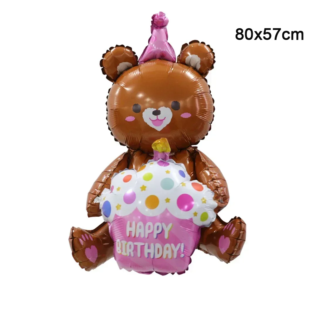 Pink Cartoon Bear Foil Balloon 80x57cm 6 Pink Cartoon Bear Foil Balloon 80x57cm - Image 6