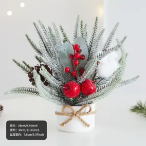 25cm Festive Mini Christmas Tree for Table Decor 12 S26b92b663bf94165a6b2db1ffe7b6f10F