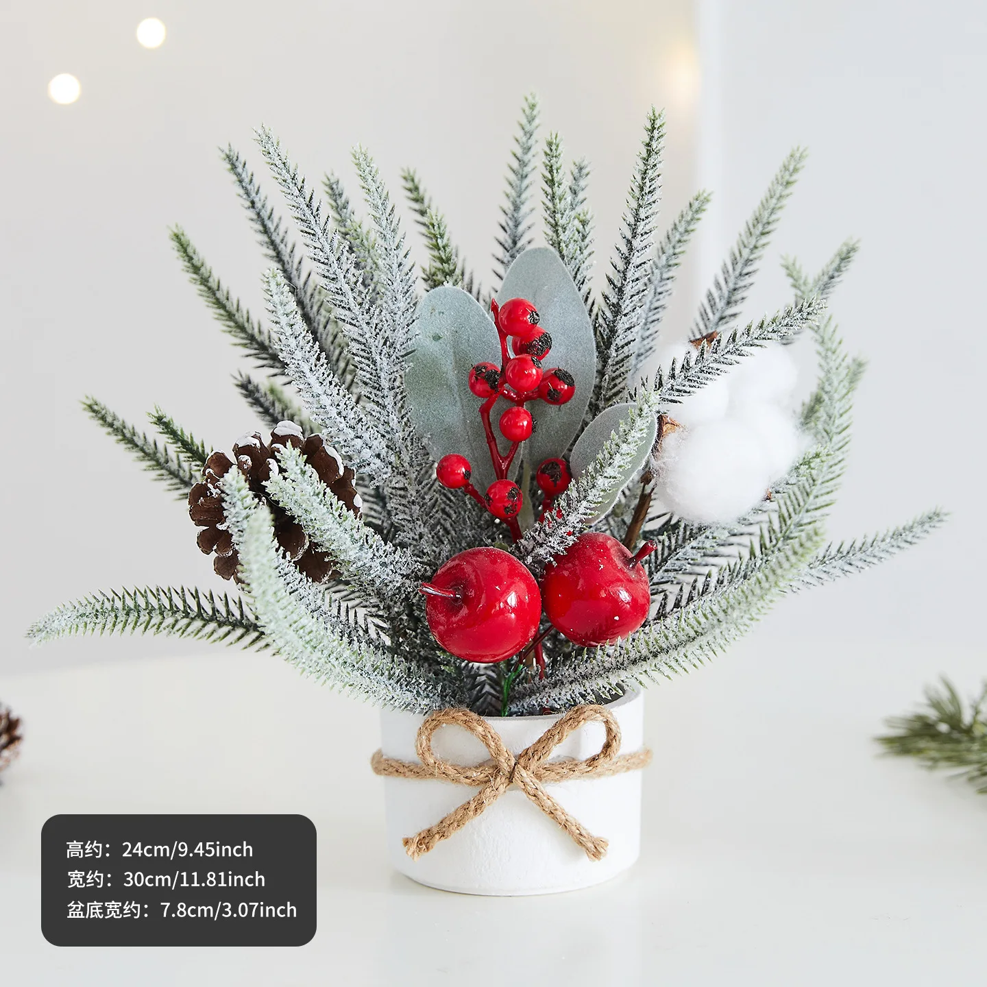 25cm Festive Mini Christmas Tree for Table Decor 6 25cm Festive Mini Christmas Tree for Table Decor - Image 6