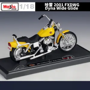 Yellow Harley Davidson FXDWG Model 1:18 Diecast Replica 9 S2757727f59d242b1ba6ff674c21f756aT