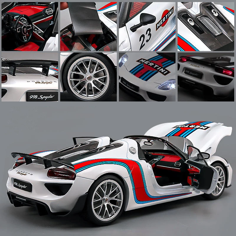 1:18 Porsche 918 Spyder Martini Diecast Model 2 1:18 Porsche 918 Spyder Martini Diecast Model - Image 2