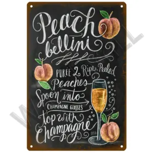Vintage-Style Metal Cocktail Sign Plaque 20x30 cm 38 S280d46d83d7d497b9dfd95131640028dk