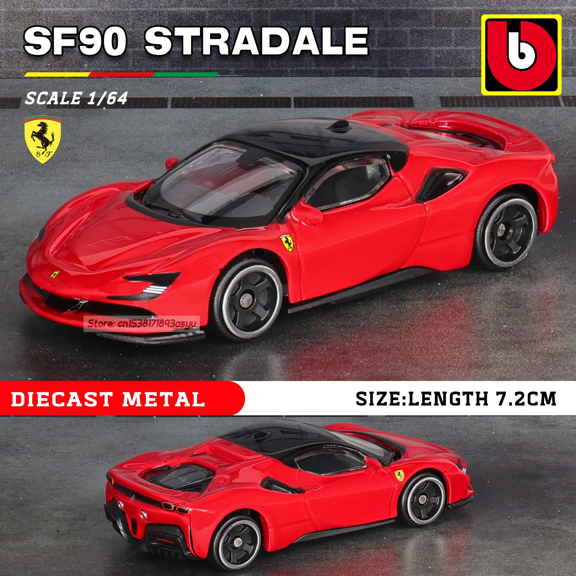 Ferrari 1:64 Die-Cast Model Car 10 Ferrari 1:64 Die-Cast Model Car - Image 10
