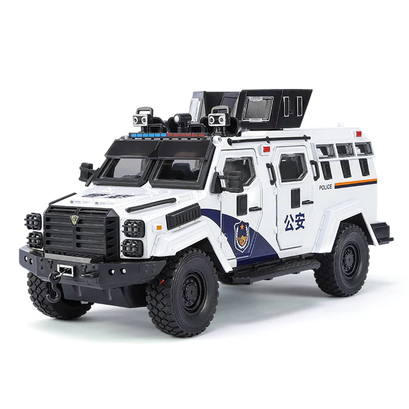 1:24 Alloy Tiger Armored Police Truck Model 7 1:24 Alloy Tiger Armored Police Truck Model - Image 7