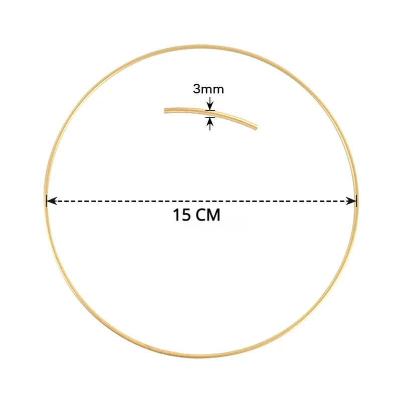 Gold Metal Wreath Ring Hoop for Crafts 7 Gold Metal Wreath Ring Hoop for Crafts - Image 7