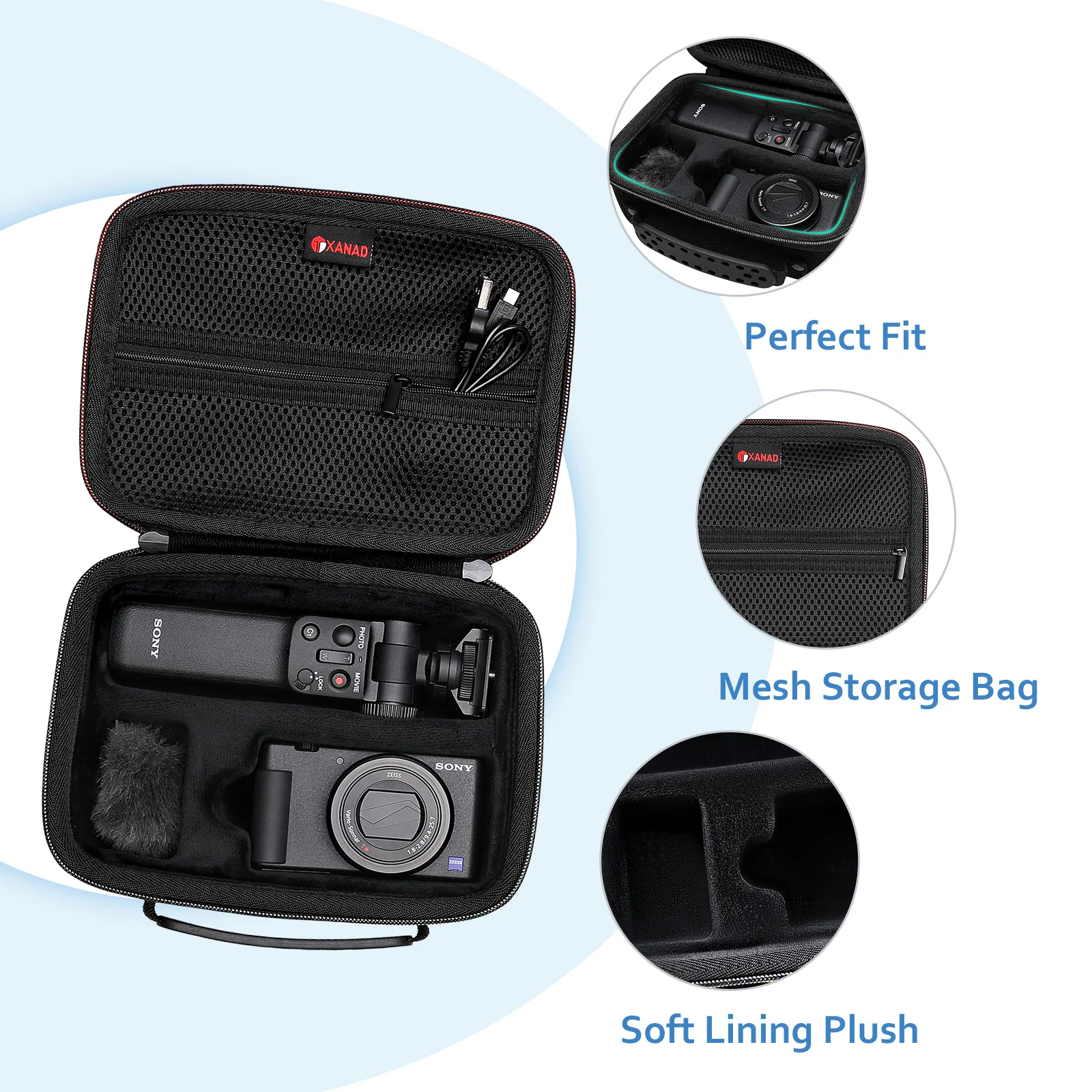 Black EVA Hard Case for Sony ZV-1 Cameras 2 Black EVA Hard Case for Sony ZV-1 Cameras - Image 2