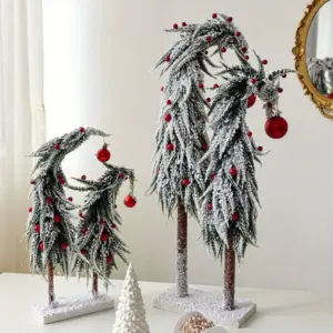 Mini Flocked Cedar Tree for Holiday Decor 11 S29f992c5b7524e8cb6fc2f63e24c69fdX
