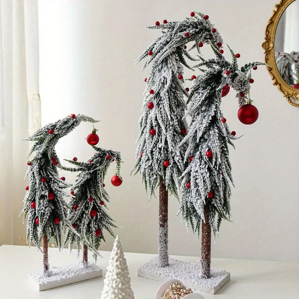 Mini Flocked Cedar Tree for Holiday Decor 4 Mini Flocked Cedar Tree for Holiday Decor - Image 4