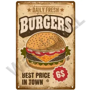 Vintage-Style Metal Sign for Retro Decor 41 S2a4e884bc6404915bf7840af0dbede404