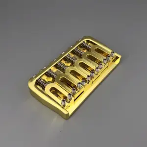 Gold Fixed Guitar Bridge for Six Strings 12 S2afdd4762b1d482aae2a13436a02a0c3n