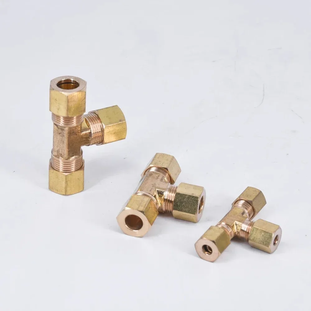 Brass T-Connector for Hydraulic Systems 4 Brass T-Connector for Hydraulic Systems - Image 4