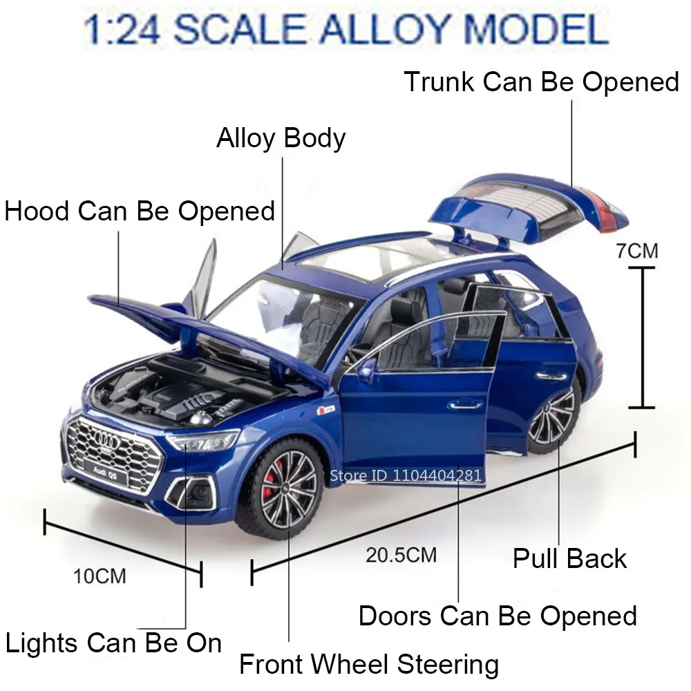 1:24 Scale Audi Q5 and RS7 Diecast Model 2 1:24 Scale Audi Q5 and RS7 Diecast Model - Image 2
