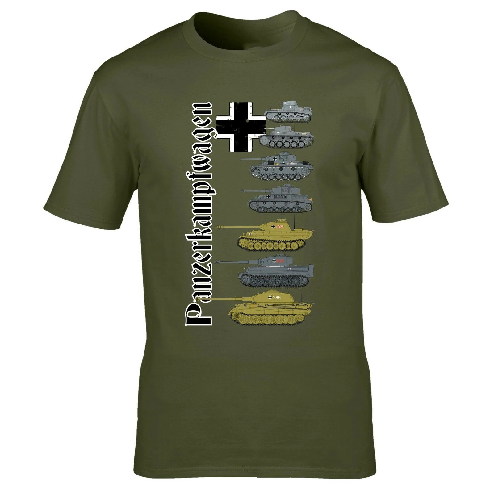 Men’s WW2 German Tank Graphic Oversized T-Shirt 4 Men’s WW2 German Tank Graphic Oversized T-Shirt - Image 4