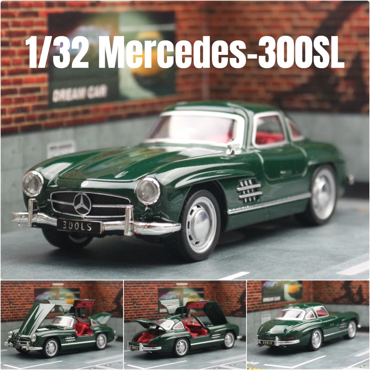 Mercedes-Benz 300SL 1:32 Diecast Model in White 7 Mercedes-Benz 300SL 1:32 Diecast Model in White - Image 7