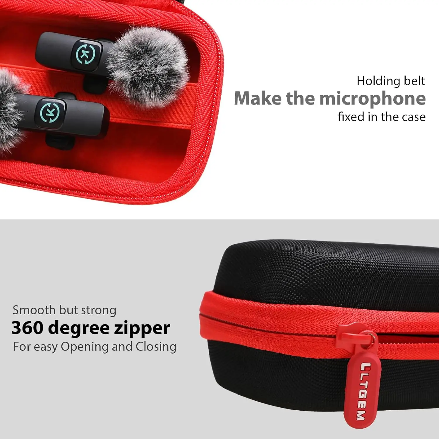 Vibrant Red Microphone Protective Case for Lavalier Models 3 Vibrant Red Microphone Protective Case for Lavalier Models - Image 3