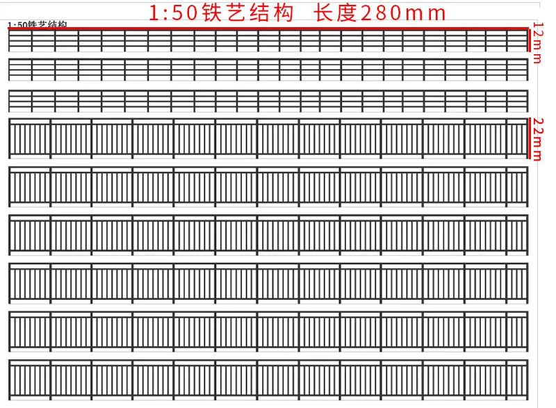 Transparent Miniature Fence for Dioramas 8 Transparent Miniature Fence for Dioramas - Image 8