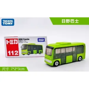 TAKARA TOMY Hino Bus Green Alloy Model 1/100 7 S2cfe12a6d24d4875b19fc3e436bc14598